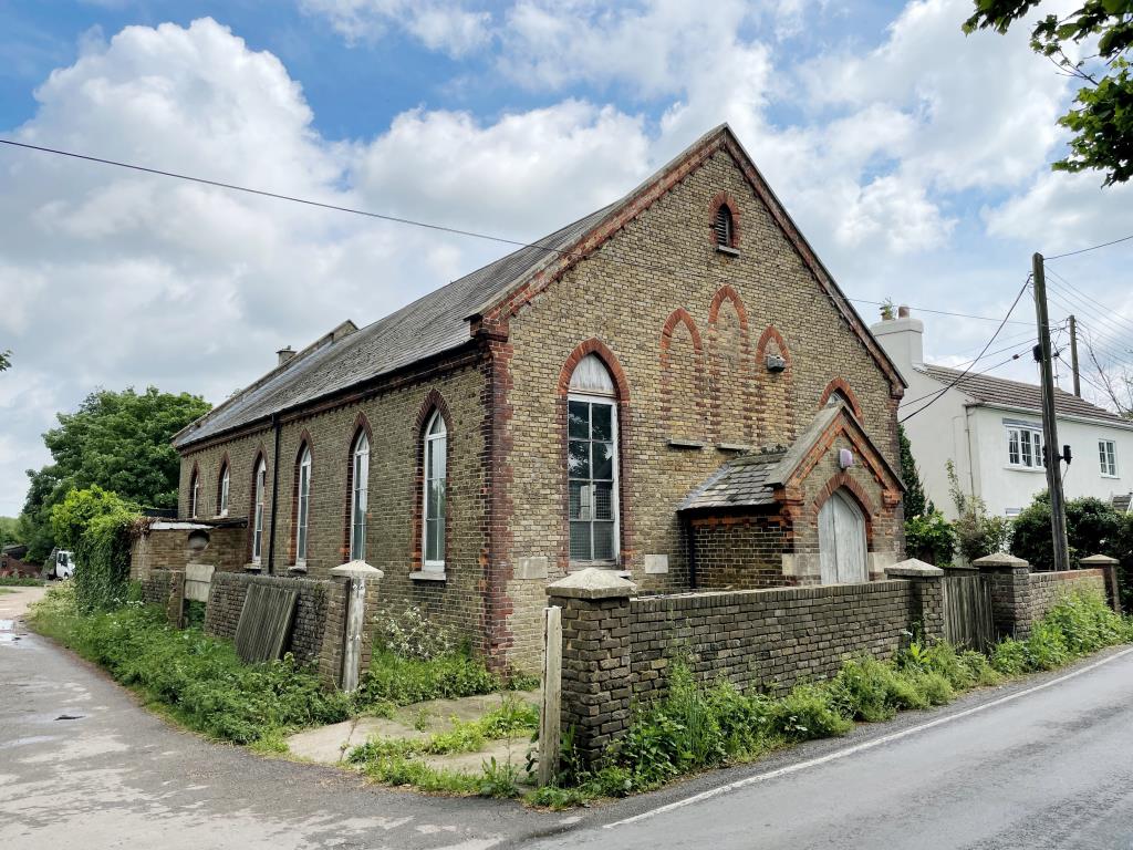 Lot: 5 - FORMER CHAPEL WITH PLANNING FOR THREE HOUSES WITH PARKING - 